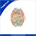 Mais novo design de alta qualidade senhoras relógio de aço inoxidável volta vertiacl relógio com diamantes
